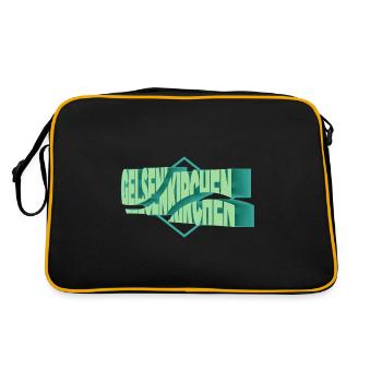 Gelsenkirchen Germany City 3D Font Skyline - Retro Bag - black/gold - Back