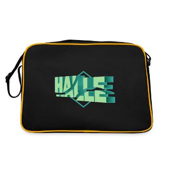 Halle Germany City 3D Font Skyline - Retro Bag - black/gold - Back