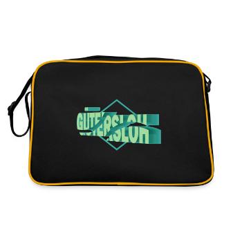 Gütersloh Germany City 3D Font Skyline - Retro Bag - black/gold - Back