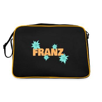Edelweiß Franz - Retro Tasche - Schwarz/Gold - Hinten