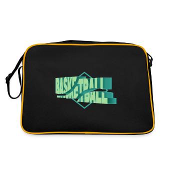 Basketball 3D Font Basketball Player Fan - Retro Bag - black/gold - Back