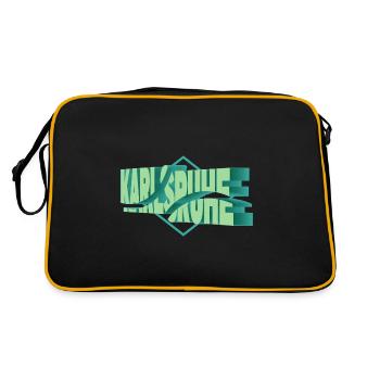 Karlsruhe Germany City 3D Font Skyline - Retro Bag - black/gold - Back