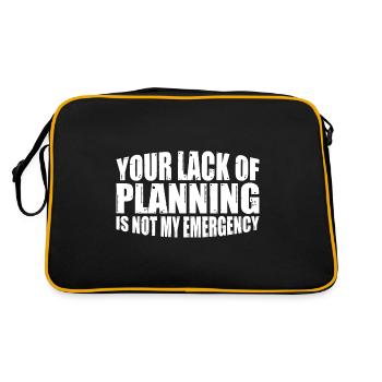 Votre manque de planification n’est pas mon urgence 16 - Sac Retro - noir/or - Dos
