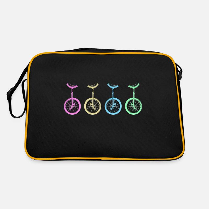 Einradfahren Einrad Einradartist UnicycleVibes - Retro Tasche - Schwarz/Gold