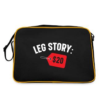 Bein Geschichte $20 Behinderung Hilfen Lustige Amp - Retro Tasche - Schwarz/Gold - Hinten