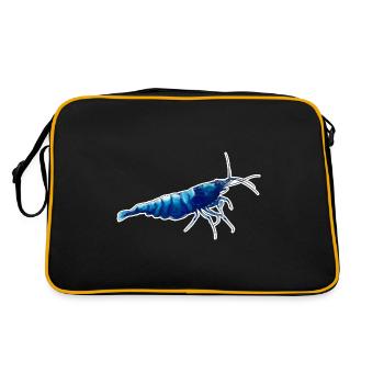 Blue Bolt Shrimp Pet Design pour les fiers fans de crevettes - Sac Retro - noir/or - Dos