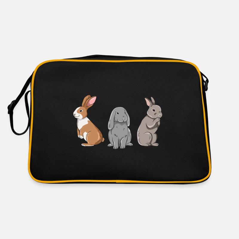 Cute rabbit design for bunny owners Retro Bag