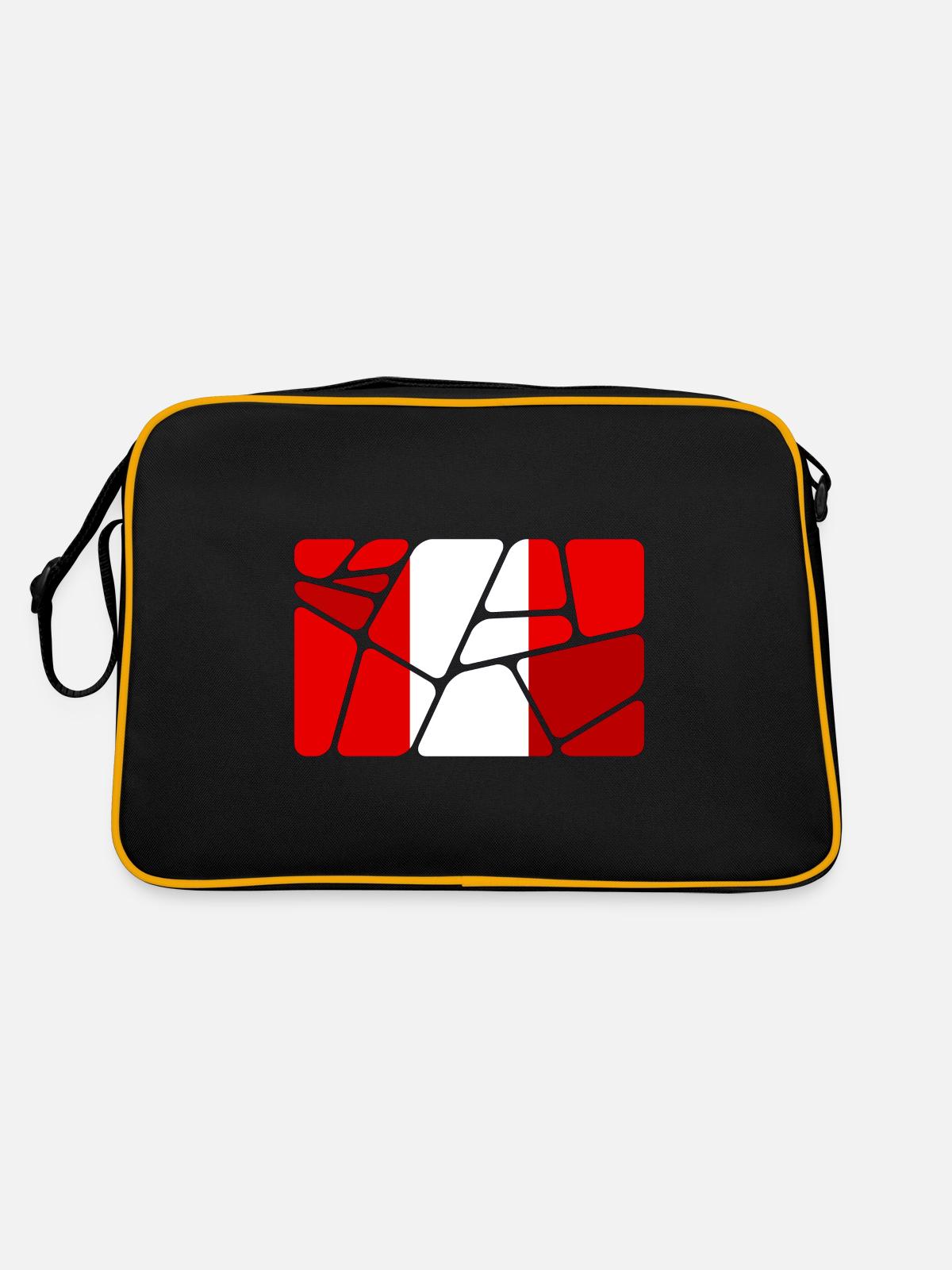 Pérou Pérou - Sac Retro - noir/or - Dos