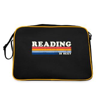 La lecture est sexy rétro des années 80 amoureux des livres - Sac Retro - noir/or - Dos