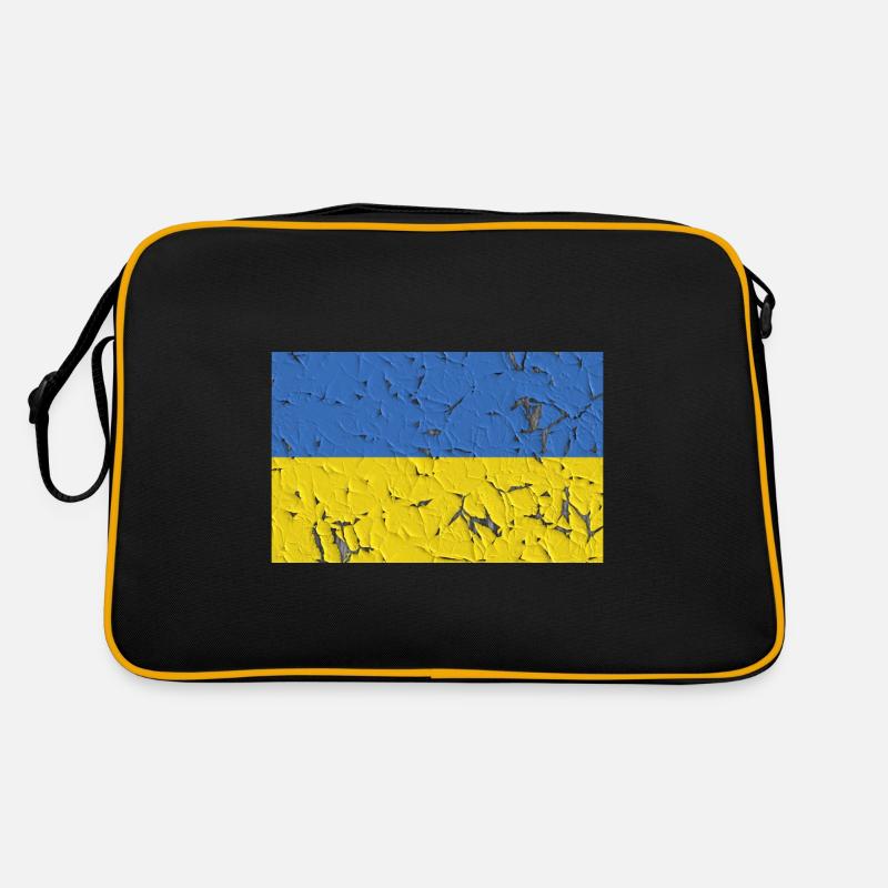 Ukraine - Retro Tasche - Schwarz/Gold