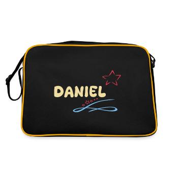 Daniel as a gift - Retro Bag - black/gold - Back