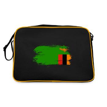 Drapeau drapeau Zambie - Sac Retro - noir/or - Dos
