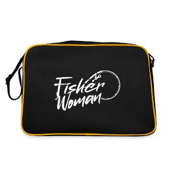 Fisherman Fishing Fisherman Fishing Angler - Retro Bag - black/gold - Back
