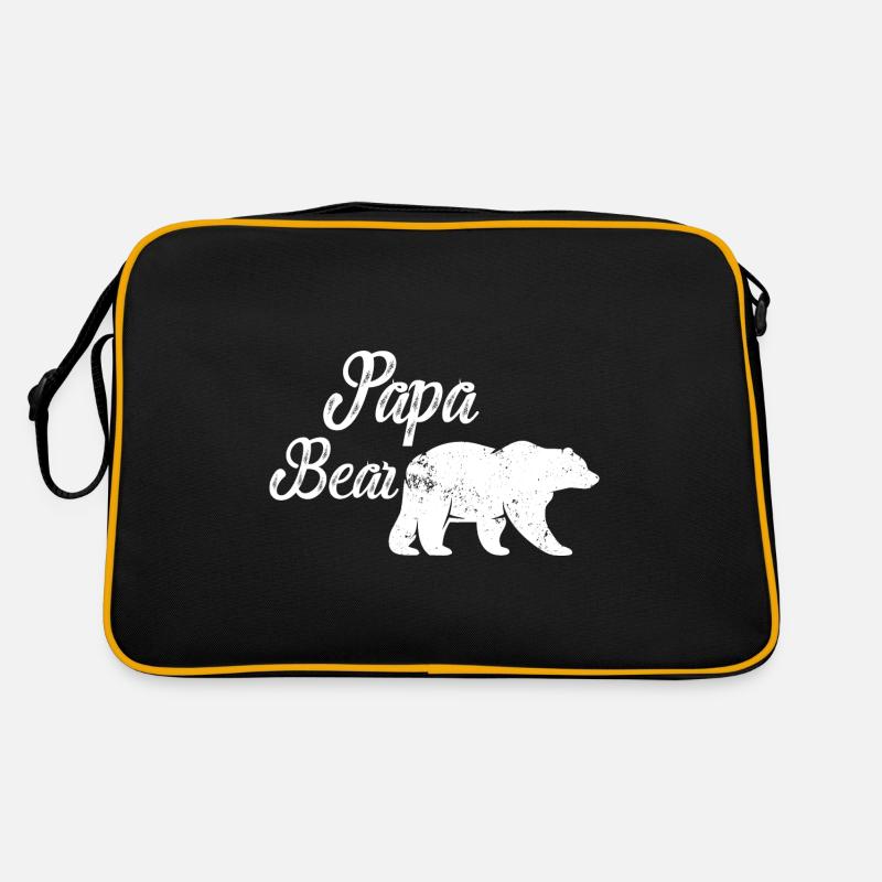 Papa Bär Papabär Vatertag Retro Tasche