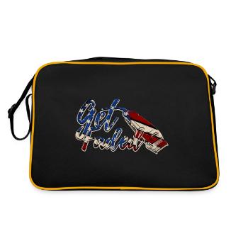 Get Faded Razor Hairdresser Hairstylist Barbershop - Retro Bag - black/gold - Back