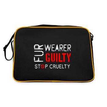 Porteurs de fourrure coupables de cruauté envers les animaux - Sac Retro - noir/or - Dos