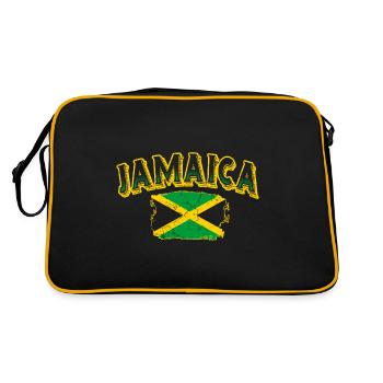 Jamaika - Retro Tasche - Schwarz/Gold - Hinten