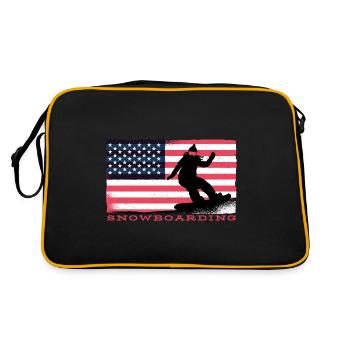 Snowboard Snowboarding Snowboarding Snowboard Holiday - Retro Bag - black/gold - Back