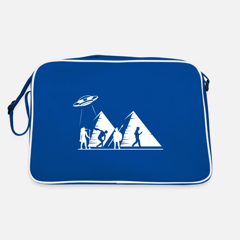 UFO Egyptian Pyramid Conspiracy Theory Ancient Retro Bag