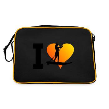 Sup Standup Paddle Standup Paddleboard Standup Pad - Sac Retro - noir/or - Dos