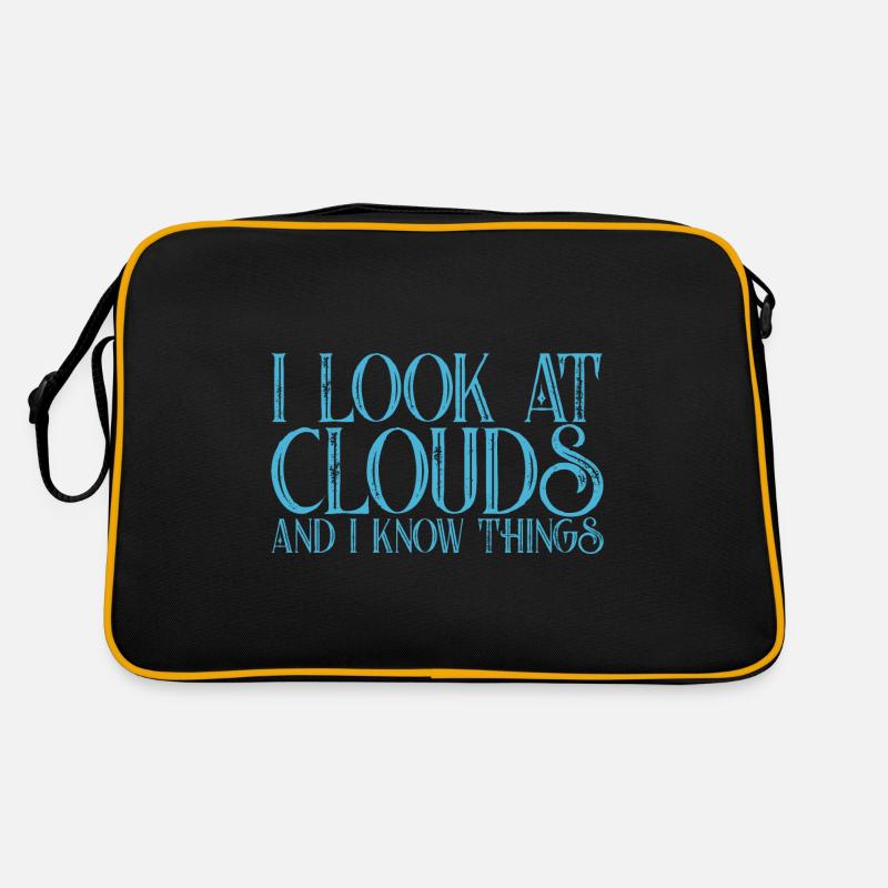 I Look At Clouds And I Know Things 3 Retro Tasche