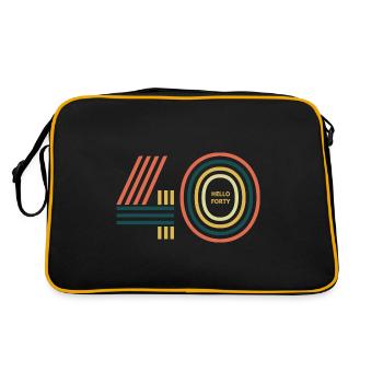 bonjour 40. 40e anniversaire - Sac Retro - noir/or - Dos