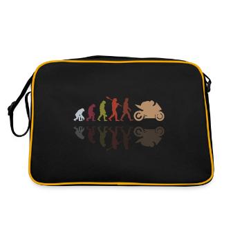 Motorcycle Evolution Vintage Shadow Biker - Retro Tasche - Schwarz/Gold - Hinten