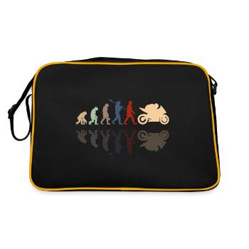Motorcycle Evolution Vintage Shadow Biker - Retro Tasche - Schwarz/Gold - Hinten