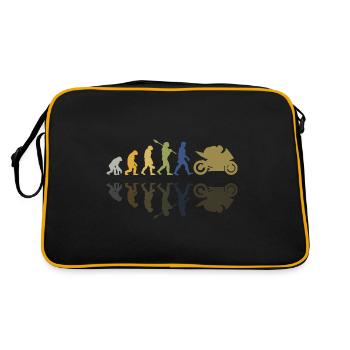 Motorcycle Evolution Vintage Shadow Biker - Retro Tasche - Schwarz/Gold - Hinten
