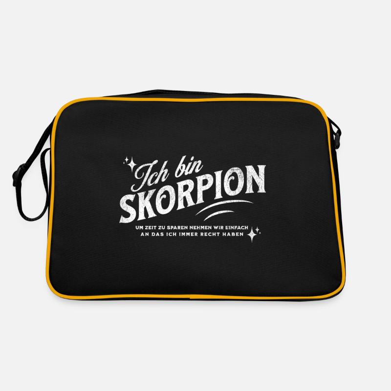 Sternzeichen Geschenke Skorpion Spruch Retro Tasche