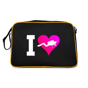 Scuba Diver Scuba Diving Diver Diver - Retro Bag - black/gold - Back