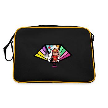 Japon Guerrier Asie Ninja Hamster Fantasy Enfants - Sac Retro - noir/or - Dos