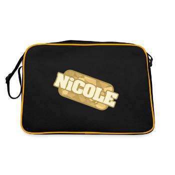 Biographie Nicole - Sac Retro - noir/or - Dos