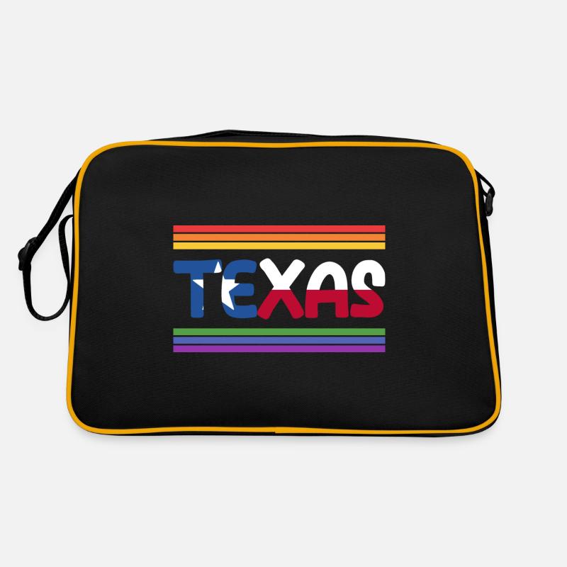 Conception du drapeau arc-en-ciel du Texas pour les Texans LGBT + Sac Retro