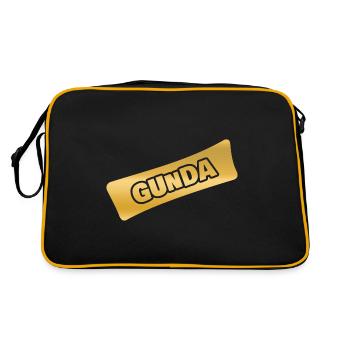 First name Gunda - Retro Bag - black/gold - Back