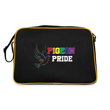 Pigeon Pride LGBTQIA Design pour les amoureux des pigeons - Sac Retro - noir/or - Dos