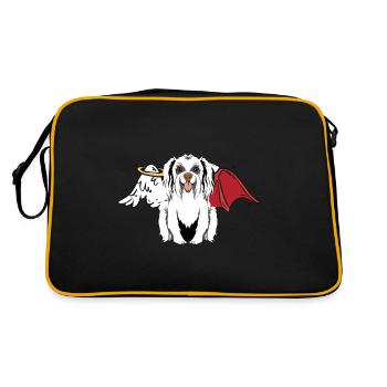 Hells, Dog, Angel, Devil, Dogs, Dog, Heavenly - Retro Bag - black/gold - Back