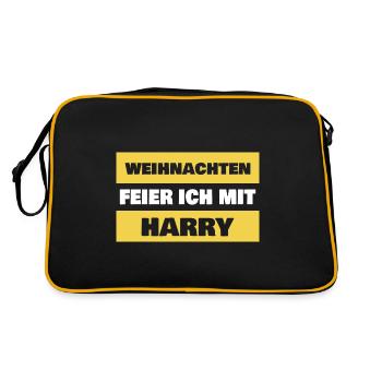 Gift for Harry - Retro Bag - black/gold - Back