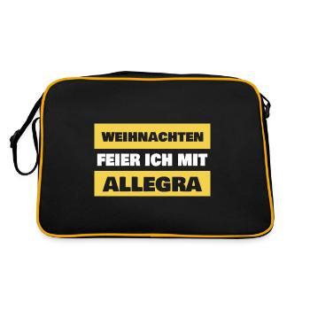 First name Allegra - Retro Bag - black/gold - Back