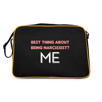 Narceur drôle Le meilleur de la narcissique - Sac Retro - noir/or - Dos