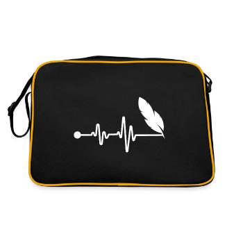 Writer Heartbeat - Retro Bag - black/gold - Back