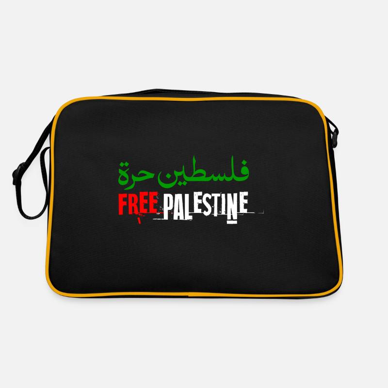 Free Palestine Stand With Palestine Arabic Artwork Retro Bag