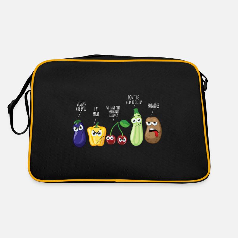 Funny Vegetable Humor Vegan Sarcastic Quote Retro Bag