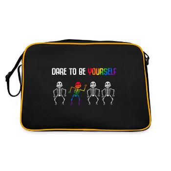 LGBT Orgueil égaux Droits - Sac Retro - noir/or - Dos
