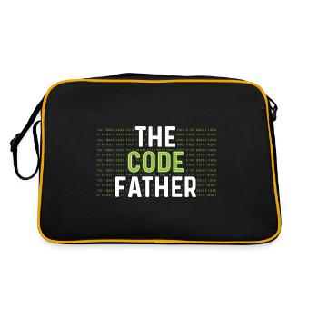 The Code Father. IT specialist Gift - Retro Bag - black/gold - Back