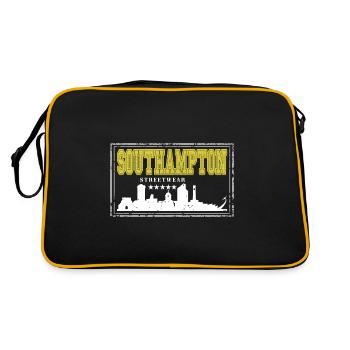 Southampton England UK City Skyline Home Love - Retro Bag - black/gold - Back