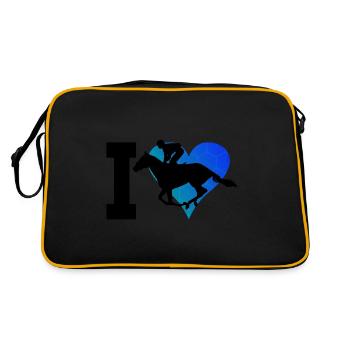 Concours de saut d'obstacles équestre pour dames - Sac Retro - noir/or - Dos