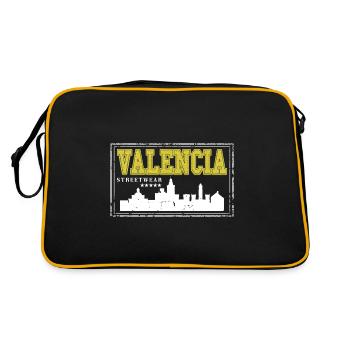 Valence Espagne Ville Skyline Accueil Amour - Sac Retro - noir/or - Dos