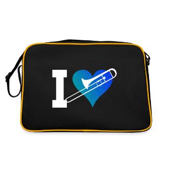Tenor Trombone Trombone Brass Band Brass Instrument - Retro Bag - black/gold - Back