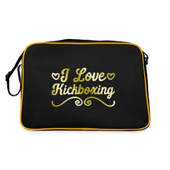 J’adore le kick boxing - Sac Retro - noir/or - Dos